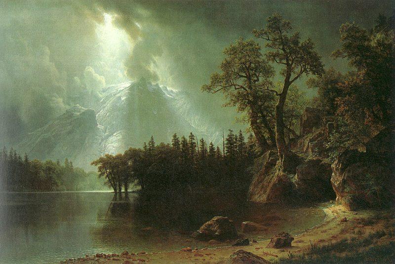 Albert Bierstadt Passing Storm over the Sierra Nevada oil painting picture